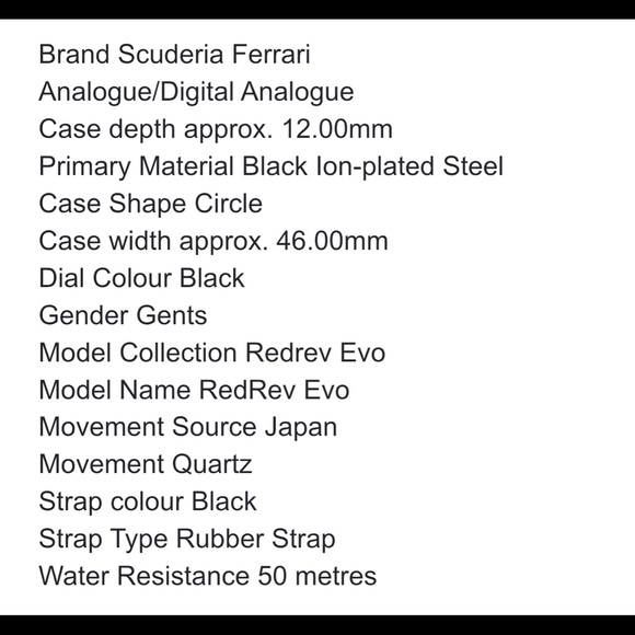 Ferrari Watch Red Rev Evo Chronograph Black/Yellow - Picture 13 of 13